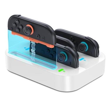 Imagem de Gagaking 4 in 1 Controller Charging Dock for Nintendo Switch 2 Joy Con, 2.5H Fast Charging Joy Con Charger Station with LED Indicator,Organized Storage Stand for Switch 2 Accessories (White)