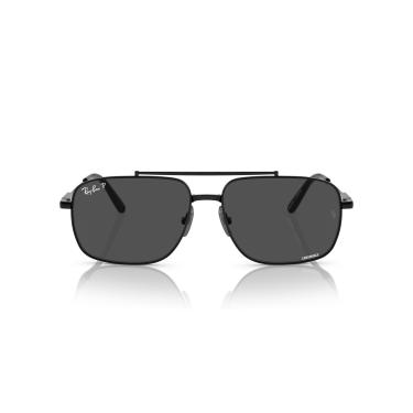 Imagem de Óculos de Sol Ray-Ban Polarizado Michael Titanium 0RB8096 9267K8 Tam 59 / Preto - Lentes Cinza