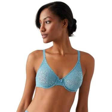 Imagem de Wacoal Sutiã feminino Halo Lace sem forro conversível com aro, Azul Adriático, 34G