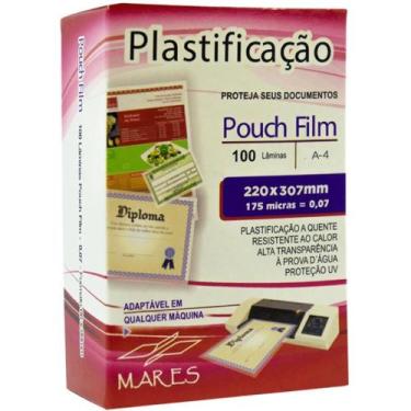 Imagem de Plastico para Plastificacao Pouch FILM A4 220X307 (0,07) - Mares