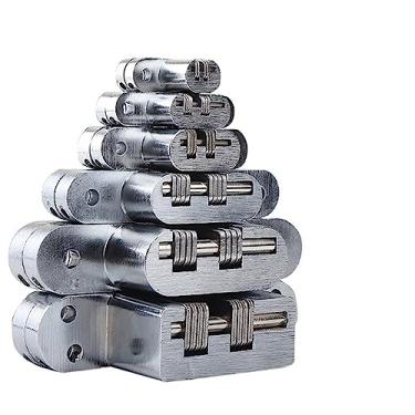 Imagem de Dobradiças ocultas de aço inoxidável 180° Dobradiça de porta de janela dobrável invisível com parafusos acessórios de ferragens para móveis (13 x 45 mm)