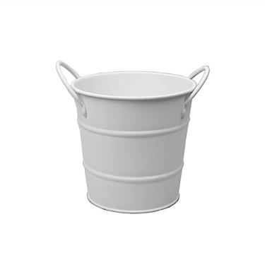 Imagem de Baldes de gelo 600 ml balde de gelo aço inoxidável utensílios de mesa lanche mini armazenamento lata de lixo de mesa (branco)