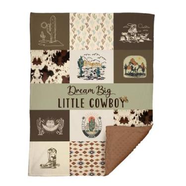 Imagem de Cobertor de bebê Locobird Western Cowboy Minky 76x102 cm
