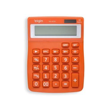 Imagem de Calculadora de Mesa 4128 Laranja - 12 Dígitos Função Correção GPM Eras