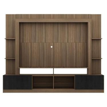 Imagem de Rack Estante com Painel 65 e 2 Portas Oslo Madeirado - MULTIMOVEIS