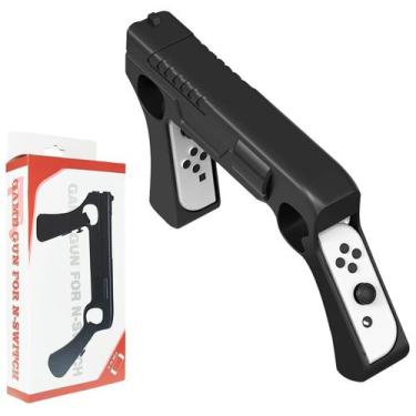 Imagem de Grip Pistola Arma Suporte Para Nintendo Switch Joy-con Preta - TechBra