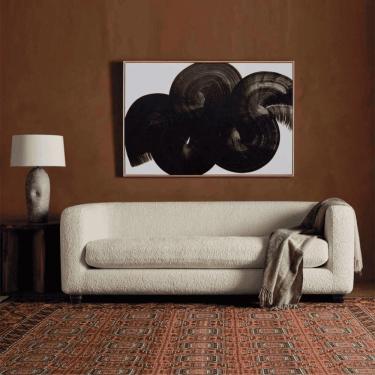 Imagem de Sofá 3 Lugares Luxo Recepção Escritório Sala De Estar E Tv Veneza 180cm Bouclé Bege- Mabe Magazine