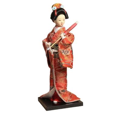 Imagem de Kimono Dolls Ethnic Japanese Geisha Dolls 9" Deocration Ornament, Miniature Figurines Girl Statue for Desktop Home Women Girl, Style C/102(Style C)