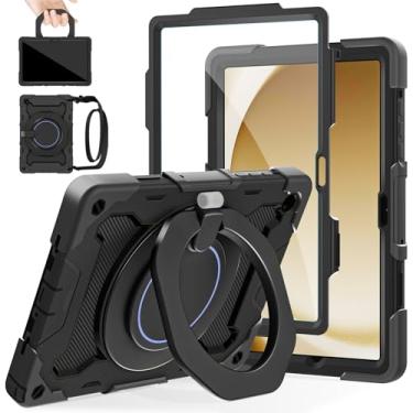Imagem de ROISKIN Capa para Samsung Galaxy Tab A11 Plus/A9 Plus de 11 polegadas (A11+/A9+) versão 2025/2024 com protetor de tela HD e alça de ombro, suporte e alça 360, capa militar resistente para crianças