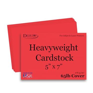 Imagem de Cartões/convites/folhas de cartolina vermelhas de 29,5 kg 12,7 x 17,8 cm (50 folhas)