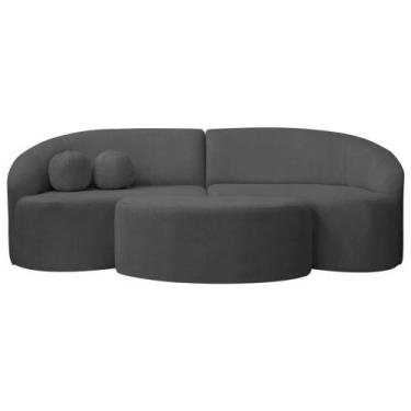 Imagem de Sofá Orgânico Palermo 4 Lugares 210cm + Puff Bouclê - SOFA STORE, Bouc