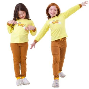 Imagem de Pijama Infantil Inverno com Estampas Interativas, Tecido Macio e Confo