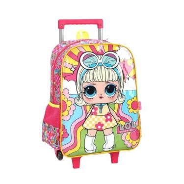 Imagem de Mochila Escolar de Rodas Infantil Boneca LOL Surprise, Rosa