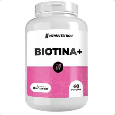 Imagem de Biotina Plus 1000mg 120 Capsulas New Nutrition, Natural