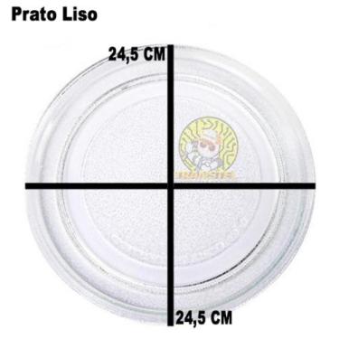 Imagem de Prato De Microondas 24,5 Cm Liso Compatível Com Diversos Modelos - Tra