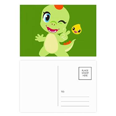 Imagem de Conjunto de cartões postal Dinosaur Kingdom Love You, cartão de felicitações por correio de aniversário