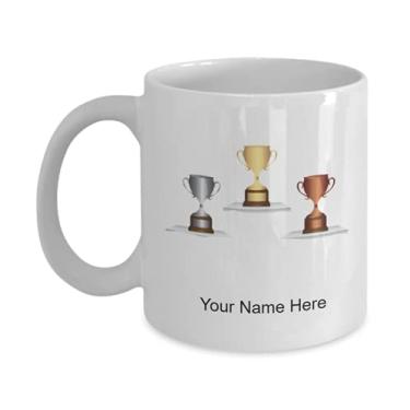 Imagem de Caneca de Vetor de Troféus Personalizada, Caneca de Café de Vetor de Troféus, Ideia de Presente de Vetor de Troféus - Caneca de Café de 325 ml