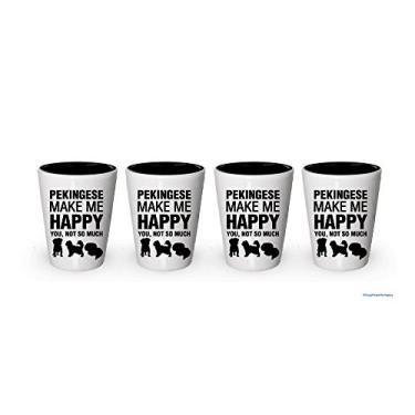 Imagem de Copos de shot divertidos Pekingese Make Me Happy- (4)