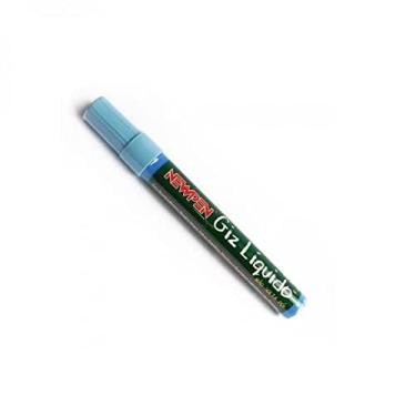 Imagem de Giz Líquido, Newpen, Ponta Redonda Fina, Azul Neon, 4,5mm