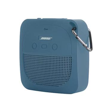 Imagem de TXEsign Capa de silicone para alto-falante portátil Bose SoundLink micro impermeável, capa protetora com mosquetão
