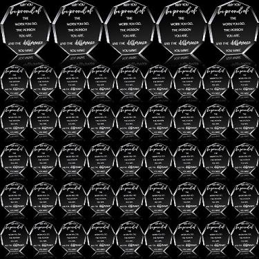 Imagem de Huquary Acrílico Empregados Apreciação Presente Apreciação Prêmio para Colegas de Trabalho Agradecimento Presentes Que Você Tenha Orgulho do Trabalho Troféu Acrílico Colegas Aposentadoria Adeus Presente Motivacional (50 peças)