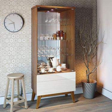 Imagem de Cristaleira Ambiente Classic Freijó Touch Off White - Imcal