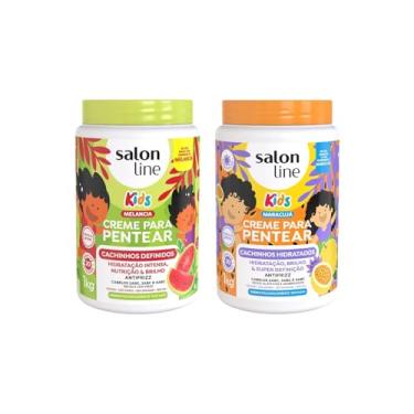Imagem de Salon Line, Kit Creme para Pentear Melancia + Maracujá, Vegano - Para Cabelos Ondulados, Cacheados e Crespos