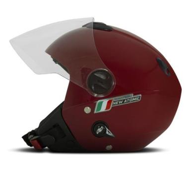 Imagem de Capacete Aberto Pro Tork New Atomic Elite Viseira Dupla, VERMELHO PIME