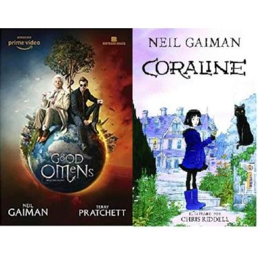 Imagem de Kit 2 Livro Neil Gaiman Good Omen Belas Maldições + Coraline - Bertran