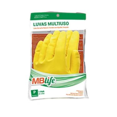 Imagem de Luva de Látex Amarela para Limpeza - MBLife - 1 Par - Mb Life, G