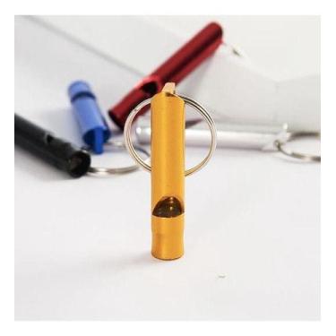 Imagem de Chaveiro Apito Alumínio Sobrevivência Colorido 12 Pcs - oem