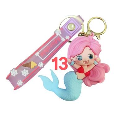 Imagem de Chaveiro Fofinho Stitch Sereia Emborrachado Realista 3D Grande - Dream