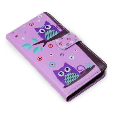 Imagem de Capa carteira estampada cute look gato e176 para samsung s22 ultra s90
