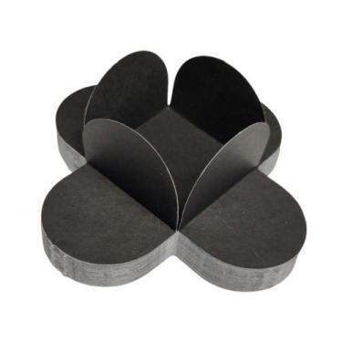 Imagem de 50 UN Forminhas para doces 4 Petalas 7CM - Ponto das festas, Preto