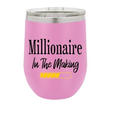Imagem de Copo de vinho I'm A Millionaire, presente para milionário, copo de vinho de aço inoxidável de 340 g, presentes para ele, para ela, para meninos, para meninas, aniversário, ideia de presente de Natal