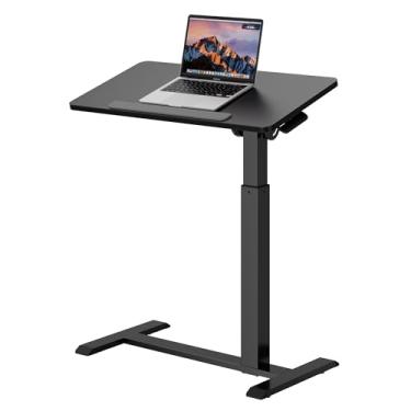 Imagem de UPGRAVITY Mesa de cabeceira ajustável sobre a cama – mesa móvel de pé portátil com rodinhas para computador, mesa de canto dobrável para laptop, cama, sofá, mesa lateral para uso hospitalar (40 cm L x