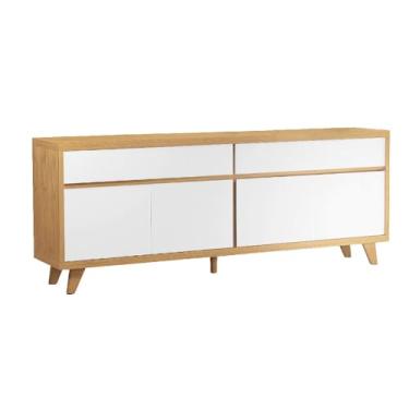 Imagem de Buffet Genova - MDF com Laca e Lâmina Natural 2 Gavetas 4 Portas