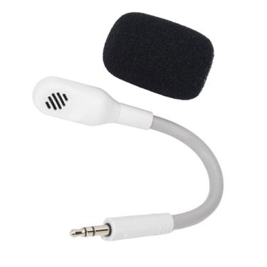 Imagem de Microfone de Substituição 3,5 Mm Plug OFC Core Destacável Redução de Ruído para Fone de Ouvido Sem Fio para Jogos (Branco)