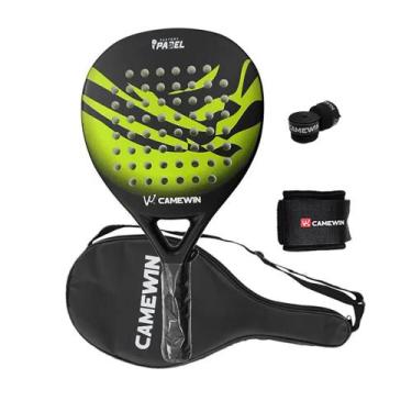 Imagem de Raquete de Tênis Padel CAMEWIN em Fibra de Carbono - 360g + 10g