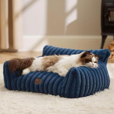 Imagem de Sofá Cama para Gato Bedsure - Acolchoado com Lã de Veludo Macio