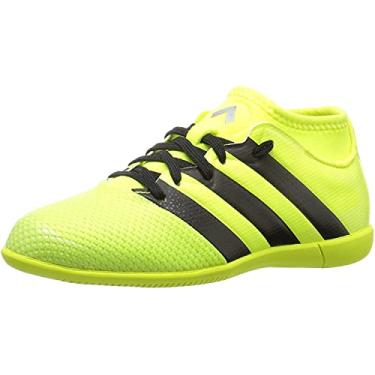 Imagem de Chuteiras de futebol infantis Adidas Performance ACE 16.3 Primemesh (crianças pequenas/crianças grandes), Solar Yellow/Black/Metallic Silver, 11 Little Kid