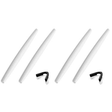 Imagem de SAUCER Kit de borracha de substituição para protetores de nariz e mangas de têmpora para aquecedor de armação Oakley M | Híbrido | Strike | Óculos de sol Sweep - Branco