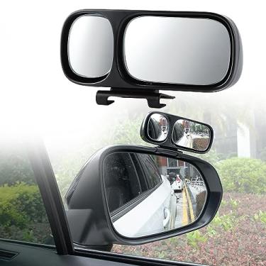 Imagem de LivTee Espelho de ponto cego, espelho cego montado duplo ajustável vidro HD visão grande angular, espelho retrovisor lateral universal, direito