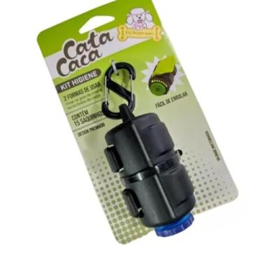 Imagem de Kit Pet Cata Caca Cata Coco Saco Lixo Pet Cão Gato Preto
