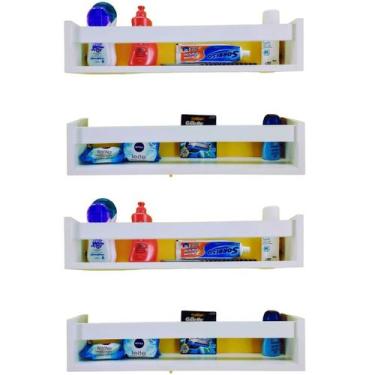 Imagem de Prateleiras Organizadoras De Banheiro Lavabo Nicho Cosméticos 4un55cm 
