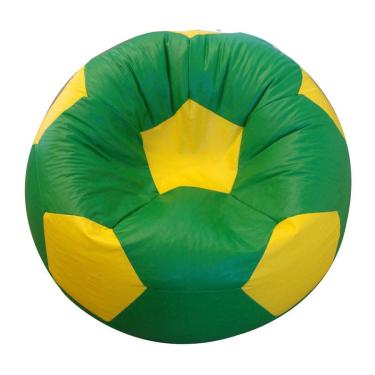Imagem de Puff Bola Super Corino Amarelo e Verde
