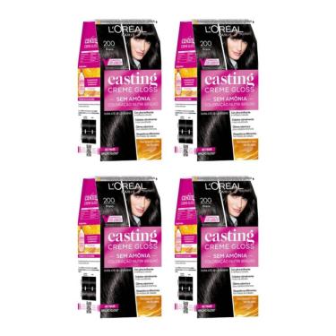 Imagem de Coloraçao Casting Gloss 200 Preto - Kit Com 4Un