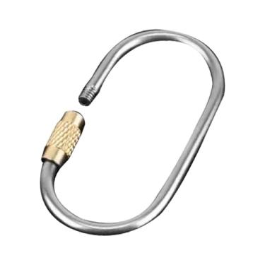 Imagem de Melhor mosquetão de mento, bloqueio de chaveiro - Escalada fivela de de parafuso de liga de titânio | Chaves de liberação rápida para organização -chave, camping interior externo viajando