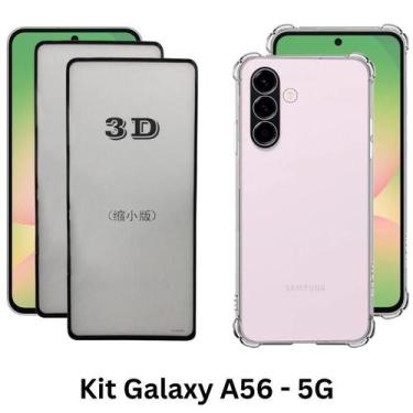 Imagem de Kit para Galaxy A56  Capa TPU + Película 3D de Vidro + Acessórios para