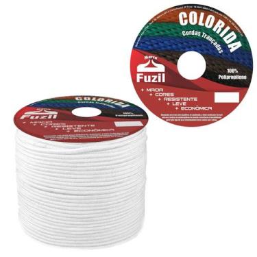 Imagem de Corda de Seda Poliéster 12mm Branca Carretel 105m Fuzil